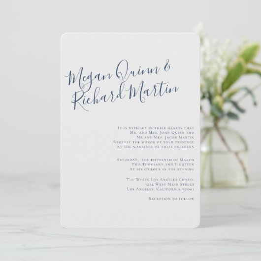 Free Spirit Modern Wedding Einladung (Stehend Vorderseite)