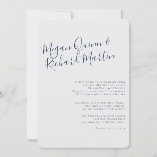 Free Spirit Modern Wedding Einladung (Vorderseite)