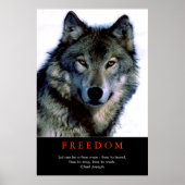 Free Spirit Motivierend Wolf Eyes Poster Print (Vorne)