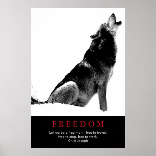 Free Spirit Motivierend Wolf Poster (Vorne)