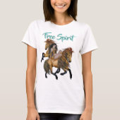 Free Spirit Native American Princess and Stallis T-Shirt (Vorderseite)