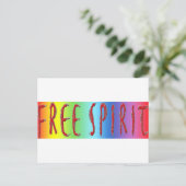 Free Spirit Rainbow Postkarte (Stehend Vorderseite)