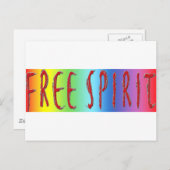 Free Spirit Rainbow Postkarte (Vorne/Hinten)