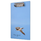 Free Spirit Seagull in Flight Sky Blue Coast Klemmbrett (Links)