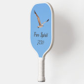 Free Spirit Seagull in Flight Sky Blue Pickleball Schläger (Links)