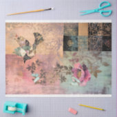 Free Spirit Vintages Patchwork Bird & Floral Seidenpapier (Basteln)