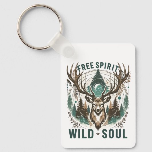 Free Spirit - Wilder Soul Stag Schlüsselanhänger (Vorderseite)