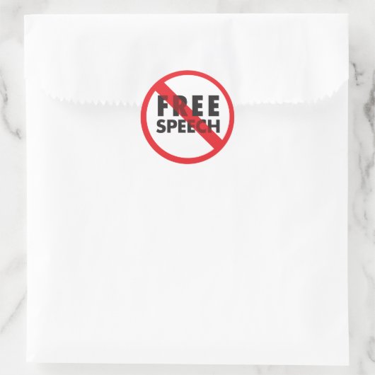FREE SPRECHEN RUNDER AUFKLEBER (Tasche)