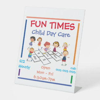 Free Standing Sign - Child Day Care Sockelschild