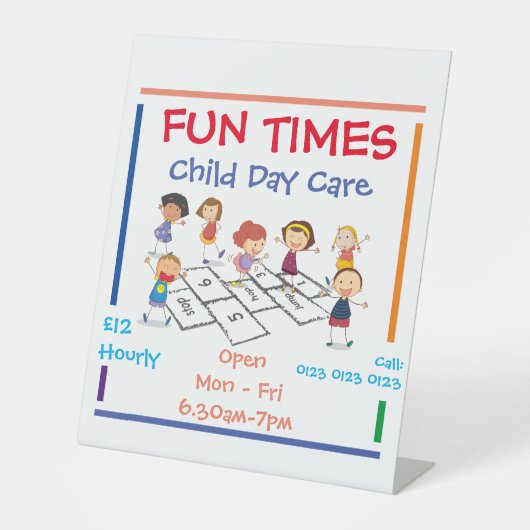 Free Standing Sign - Child Day Care  Sockelschild (Vorderseite)