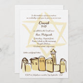 Free Style Jerusalem - Bar Mitzvah Einladung (Vorne/Hinten)