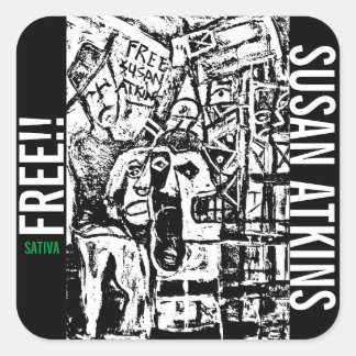 FREE SUSAN ATKINS SATIVA QUADRATISCHER AUFKLEBER