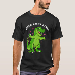 Free T Rex Hugs Funny Valentinstag Dinosaur Niedli T-Shirt