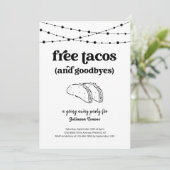 Free Taco Funny Goway Away Party Einladung (Stehend Vorderseite)