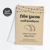 Free Taco Funny Goway Away Party Einladung