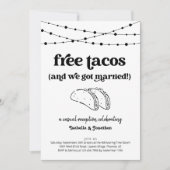 Free Tacos Funny Empfang Nur Einladung (Vorderseite)