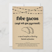 Free Tacos Funny Empfang Nur Einladung (Vorderseite)