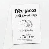 Free Tacos Funny Save the Date Card Einladung
