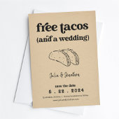 Free Tacos Funny Save the Date Card Einladung