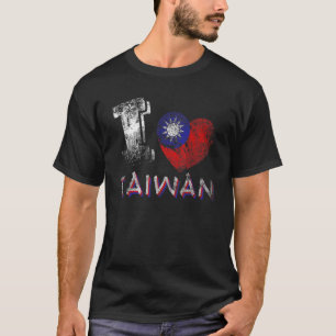 Free Taiwan Flag Safe Behalt Independent I Liebe T T-Shirt