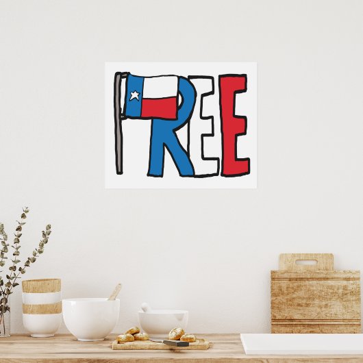 Free Texas Texit Poster (Küche)