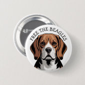 Free the Beagles,  Beagle Face Button (Vorne & Hinten)