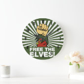 Free the elves! große wanduhr (Zuhause)