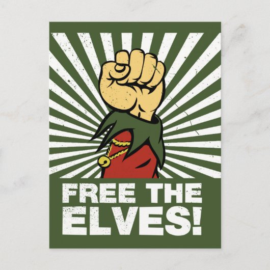 Free the elves! postkarte (Vorderseite)