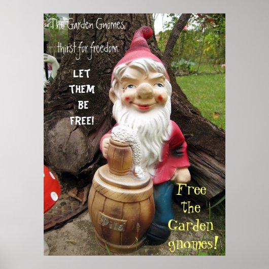 Free the Garden gnomes Poster (Vorne)