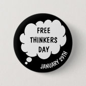 Free Thinkers Day ist der 29. Januar Button (Vorderseite)