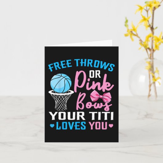 Free Throws oder Pink Bows Titi Lieben You Gender Karte (Gelbe Blume)