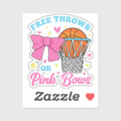 Free Throws oder Pink Bows Vinyl Aufkleber (Blatt)