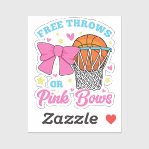 Free Throws oder Pink Bows Vinyl Aufkleber