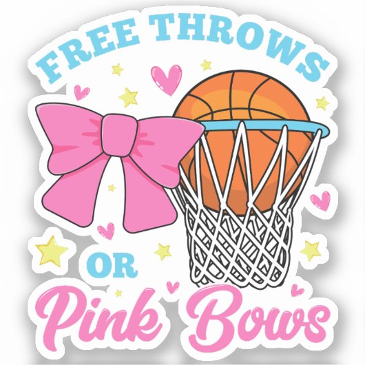 Free Throws oder Pink Bows Vinyl Aufkleber (Vorderseite)