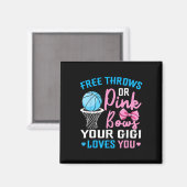 Free Throws or Pink Bows Gigi Lieben Sie Geschlech Magnet (Vorderseite/Rückseite)