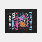 Free Throws Or Pink Bows Your Auntie Loves You Gen Fleecedecke (Vorderseite (Horizontal))