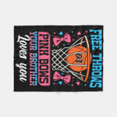Free Throws Or Pink Bows Your Brother Loves You Ge Fleecedecke (Vorderseite (Horizontal))