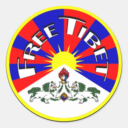 Free Tibet Round Stickers (Vorderseite)