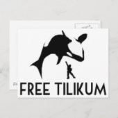 Free Tilikum Rette den Orca Killer Wal Postkarte (Vorne/Hinten)