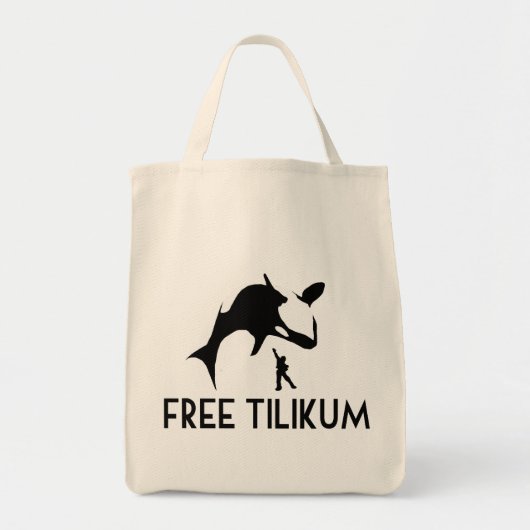 Free Tilikum Rette den Orca Killer Wal Tragetasche (Vorne)