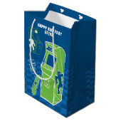 Free Time Arcade Medium Geschenktasche Mittlere Geschenktüte (Rückseite Schrägansicht)