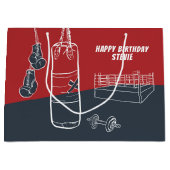 Free TIme Boxing Große Geschenktasche Geschenktüte (Vorderseite)