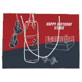 Free TIme Boxing Große Geschenktasche Geschenktüte (Rückseite)