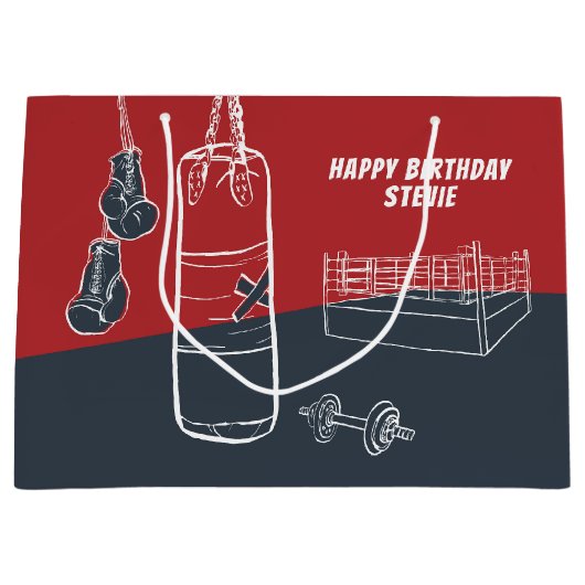 Free TIme Boxing Große Geschenktasche Große Geschenktüte (Vorderseite)