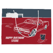 Free TIme Car Große Geschenktasche Geschenktüte (Rückseite)