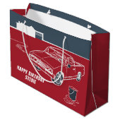 Free TIme Car Große Geschenktasche Geschenktüte (Rückseite Schrägansicht)