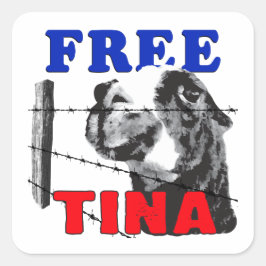 FREE TINA QUADRATISCHER AUFKLEBER