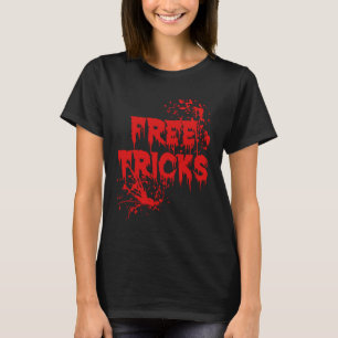 Free Tricks Trick oder Treten Spooky Boo Geist Hal T-Shirt