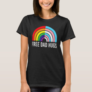 Free Tunt Hugs Rainbow Transgender Flag Lgbtq Gay T-Shirt