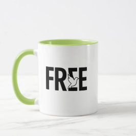 Free Typography Dove Symbol Design Tasse